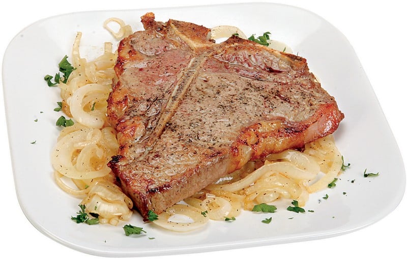T-Bone Steak with Onions Food Picture