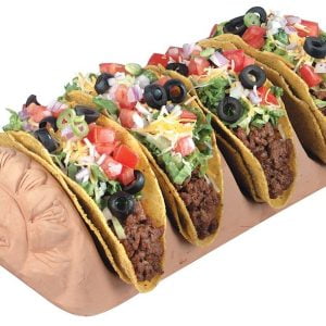 Tacos in Taco Holder Food Picture