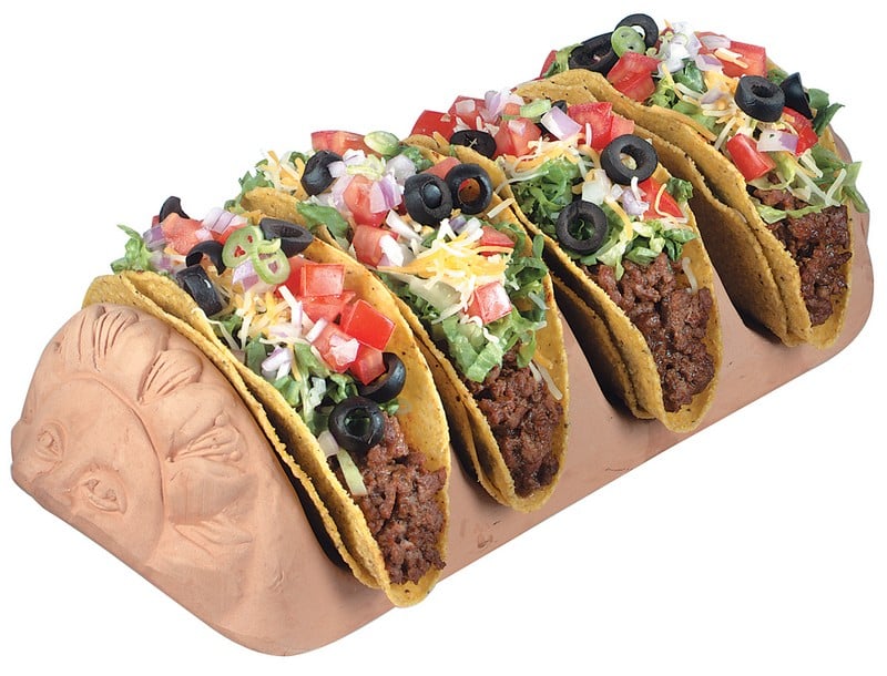 Tacos in Taco Holder Food Picture