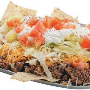 Taco Salad on Gray Dish Food Picture