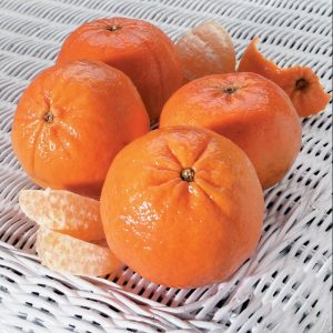 Tangerines Sitting on a Basket Food Picture