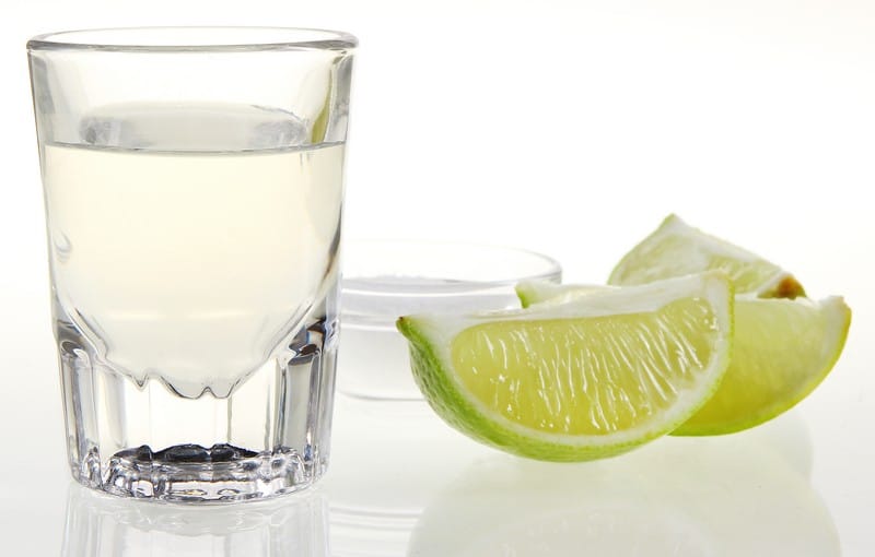 Tequila Shot with Fresh Lime and Salt Food Picture