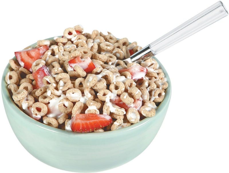 Toasted Oat Cereal in a Bowl Food Picture