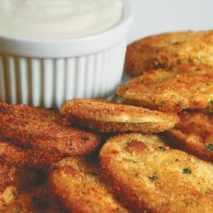 Fried Tomatoes with Dip Food Picture