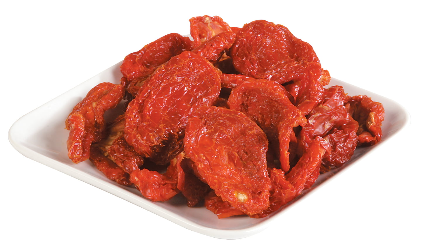 Plate of Sundried Tomatoes Isolated Food Picture