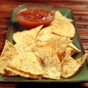 Crispy Tortilla Chips with Salsa Food Picture
