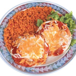 Tostadas Spanish Rice on a Plate Food Picture