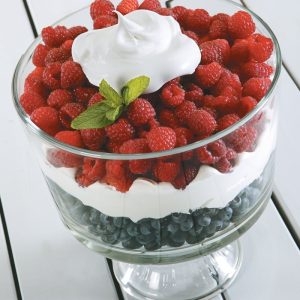 Red and Blue Berry Trifle Food Picture