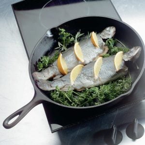 Whole Cooked Trout in a Pan Food Picture