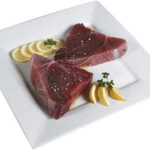 Tuna Steaks on White Plate Food Picture