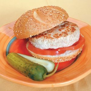 Turkey Burger on Bun Food Picture