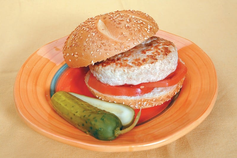 Turkey Burger on Bun Food Picture