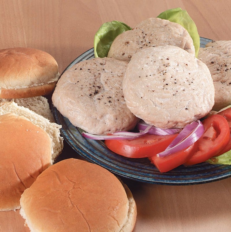 Cooked Turkey Burger Platter Food Picture
