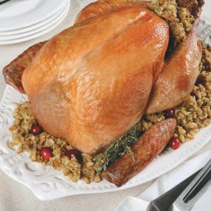 Turkey Dinner with Plates Food Picture