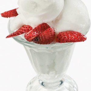 Vanilla Ice Cream with Strawberries Food Picture