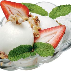 Vanilla Ice Cream with Strawberries Food Picture