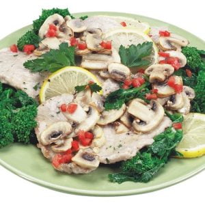 Veal Cutlet With Rabe Food Picture