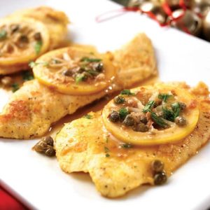 Veal Piccata on a Plate Food Picture
