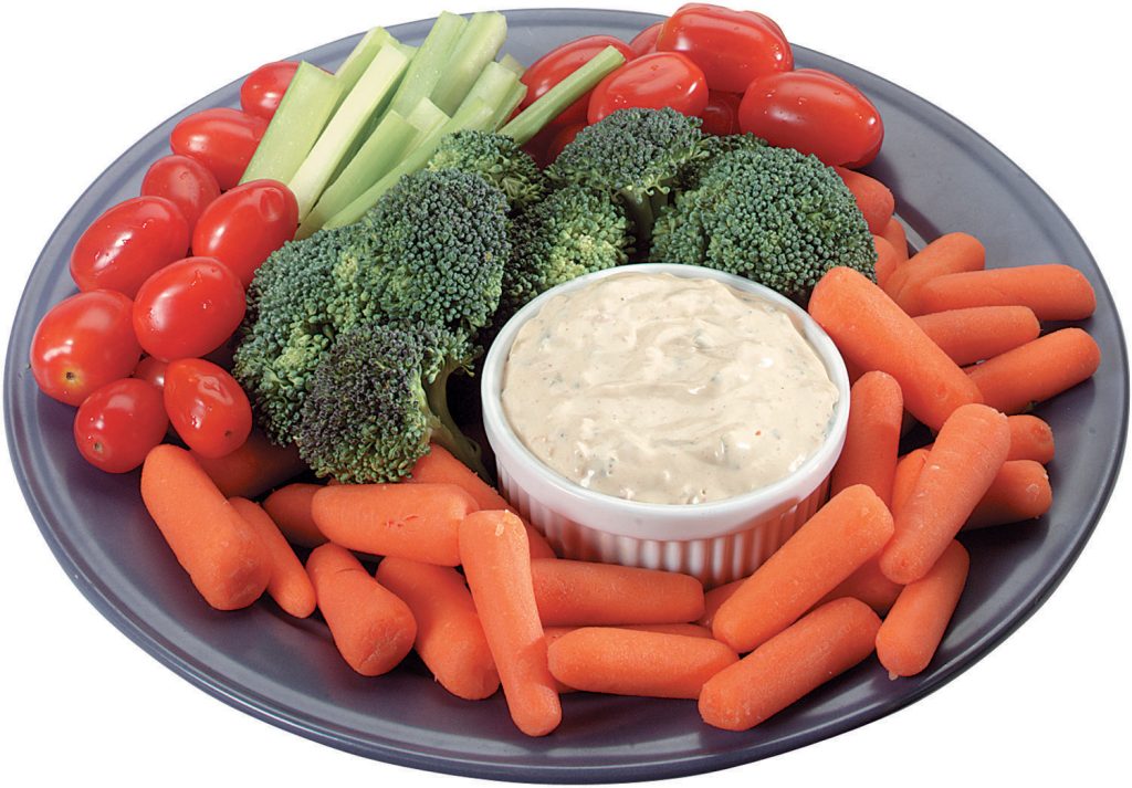 Vegetable Tray With Dip Food Picture