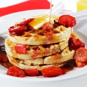 Waffles With Strawberries Food Picture