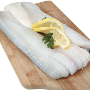 Walleye Fillet Raw on Cutting Board Food Picture