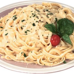 Wheat Alfredo Pasta on a Plate Food Picture
