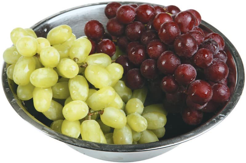 White and Red Grapes in a Bowl Food Picture