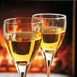 White Wine by Fireplace Food Picture