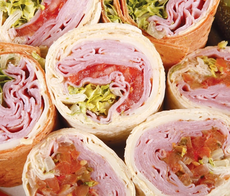 Ham Wraps, Up Close Food Picture