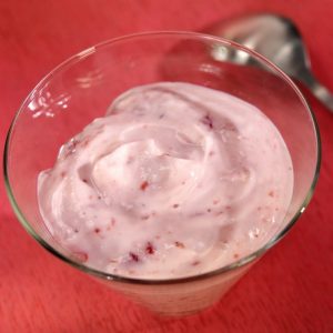 Strawberry Yogurt in Glass Food Picture