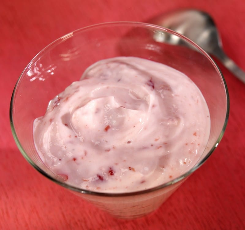 Strawberry Yogurt in Glass Food Picture