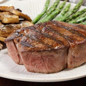 Grilled Filet Mignon With Mushrooms & Asparagus Food Picture